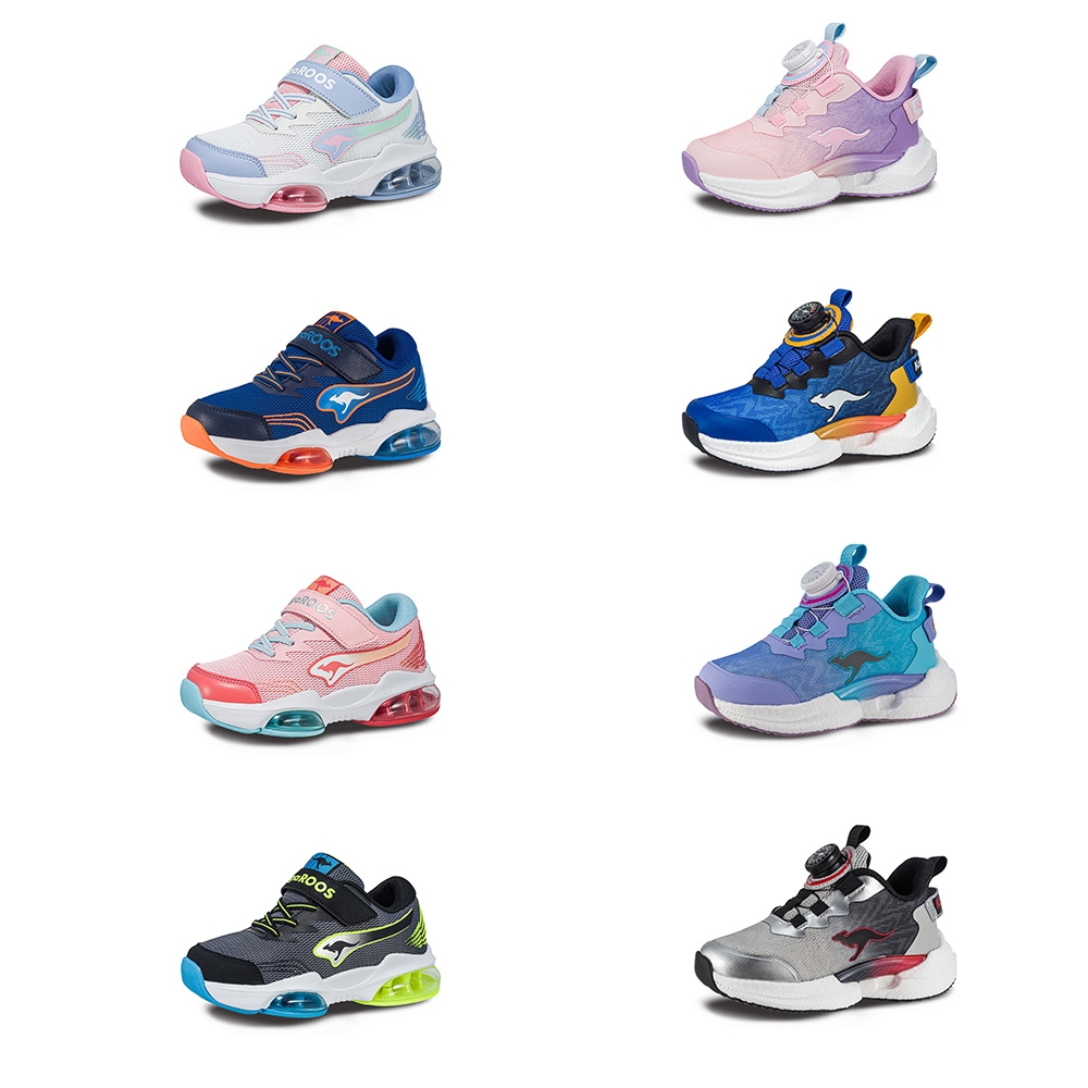 【KangaROOS】美好運動  兒童運動鞋 24AW（KK41760/KK41766/KK41769/KK41762 ) (KK41760童鞋/黑藍)