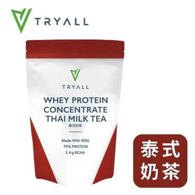 [台灣 Tryall] 濃縮乳清蛋白-泰式奶茶 (500g/袋)