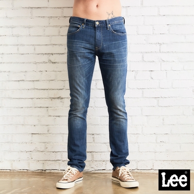 Lee 男款 709 低腰合身小直筒牛仔褲 中藍洗水
