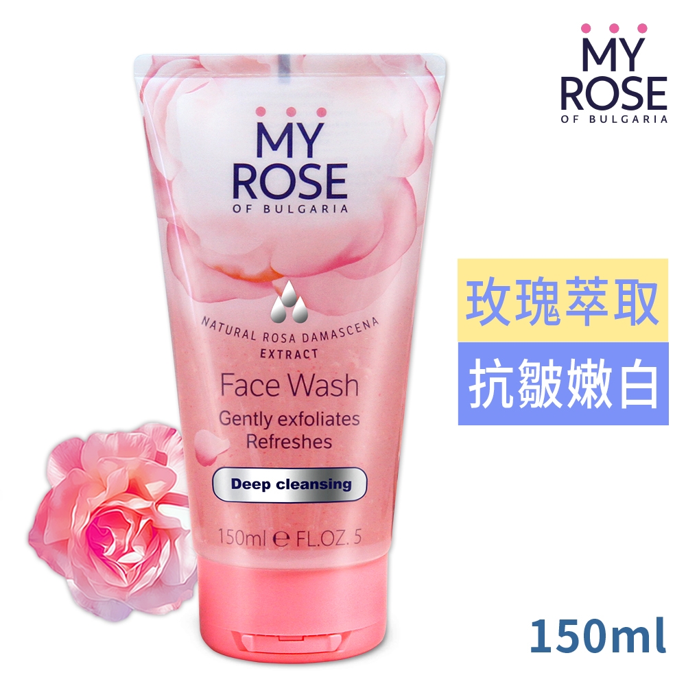 保加利亞MY ROSE 玫瑰臉部溫和去角質凝膠150ml-效期2025/04/30