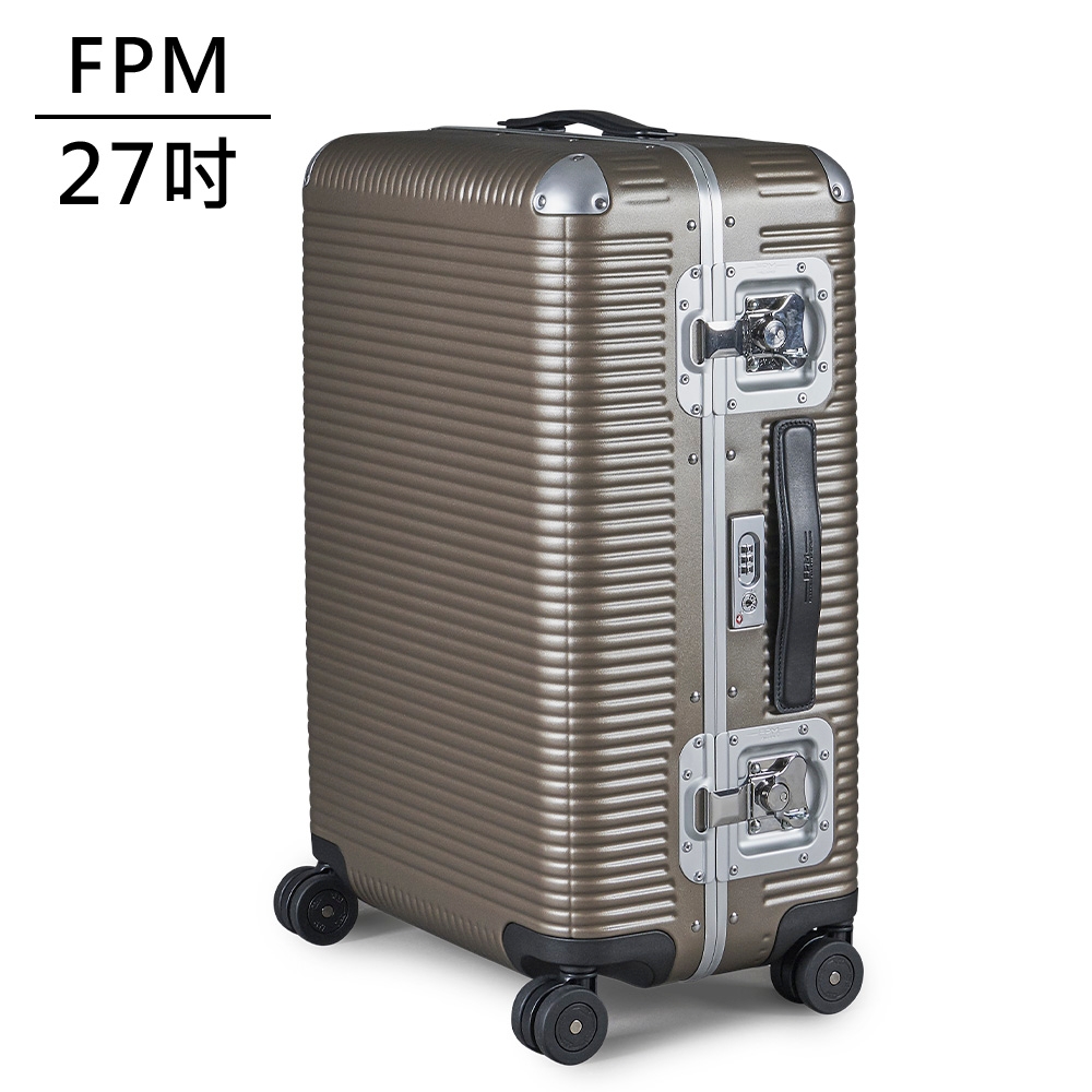 (送專櫃收納袋)FPM MILANO BANK LIGHT Almond系列 27吋行李箱 摩登金 (平輸品)