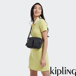 Kipling 午夜星空黑實用多前袋側肩包-ALBENA