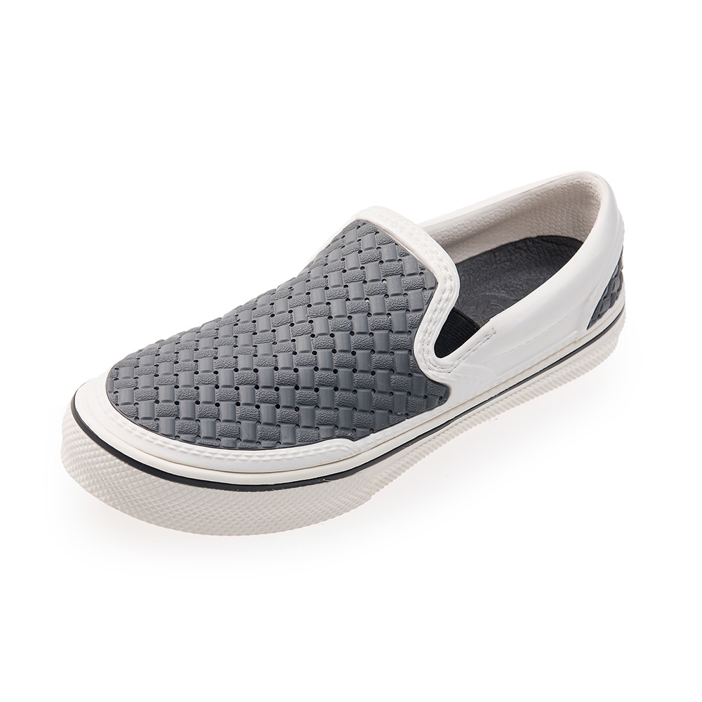美國加州 PONIC&Co. DEAN 防水輕量 透氣懶人鞋 雨鞋 白灰 防水鞋 編織平底 休閒鞋 樂福鞋 環保膠鞋