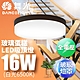 舞光 LED 1-2坪 16W玻璃蛋糕吸頂燈-古典木(白光/黃光) product thumbnail 1