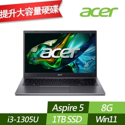 ACER 宏碁 A515-58P-30EZ 15.6吋效能筆電 (i3-1305U/8G/1TB PCIe SSD/Win11/特仕版)