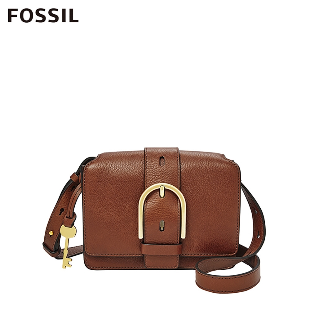 FOSSIL Wiley 真皮復古美型側背包-咖啡色 ZB7885200 #fossil情人節推薦