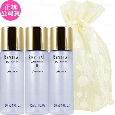 SHISEIDO 資生堂 莉薇特麗 全效化妝水EX(II)30ml*3旅行袋組