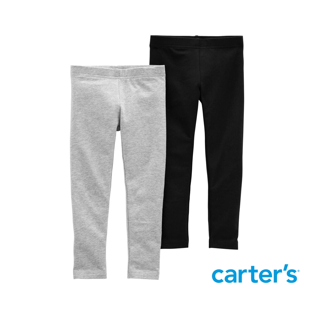 【Carter's】 2件組內搭褲-黑灰(3T-5T)