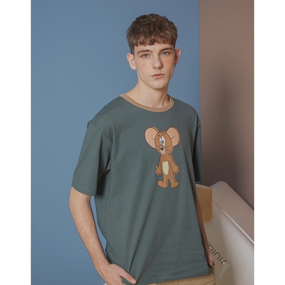 CACO-MIT 傑利鼠撞色短T-情侶款-男【D1WB005】