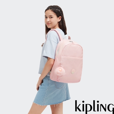 Kipling 溫柔胭桃粉大容量後背包-HAYDAR