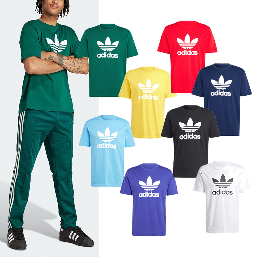 adidas 短袖 Adicolor Trefoil Tee 男款 女款 純棉 三葉草 棉T 短T 愛迪達 單一價 IR7976