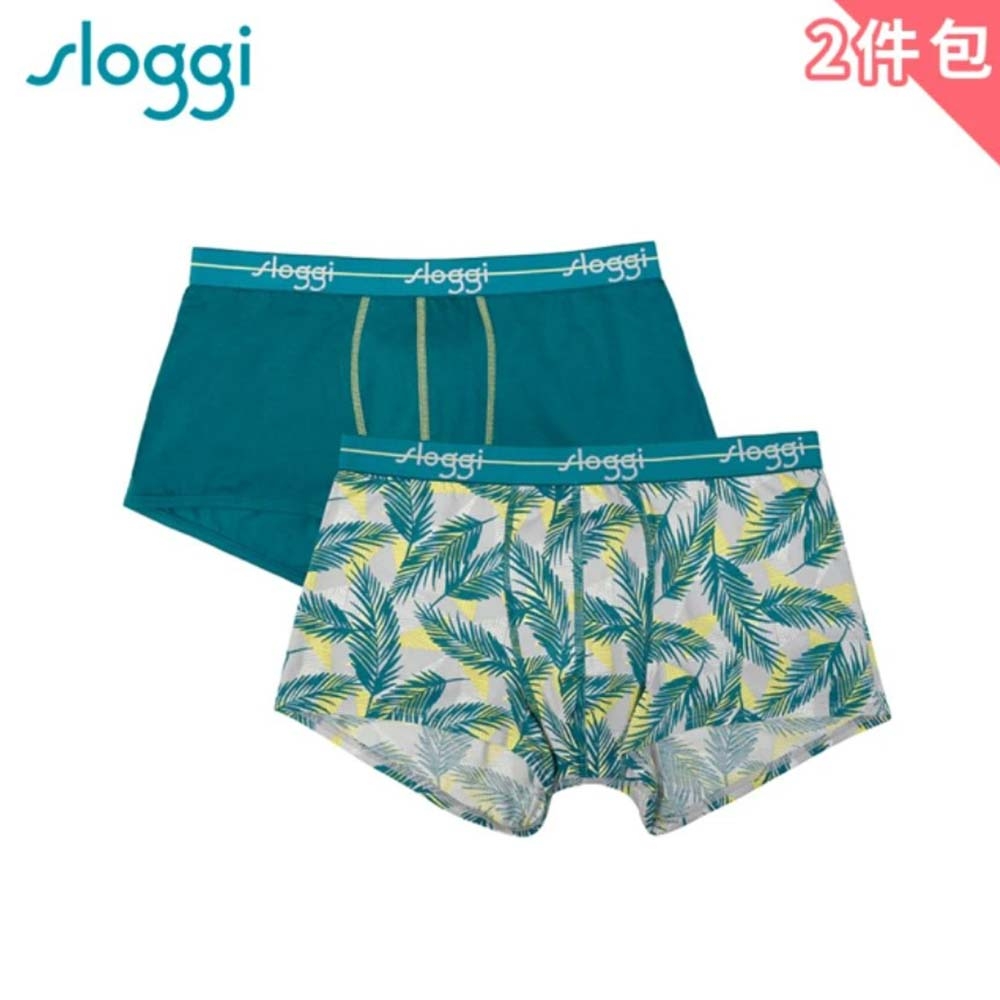 sloggi MEN START系列合身平口褲2件包??綠色世界 C76-927 6I