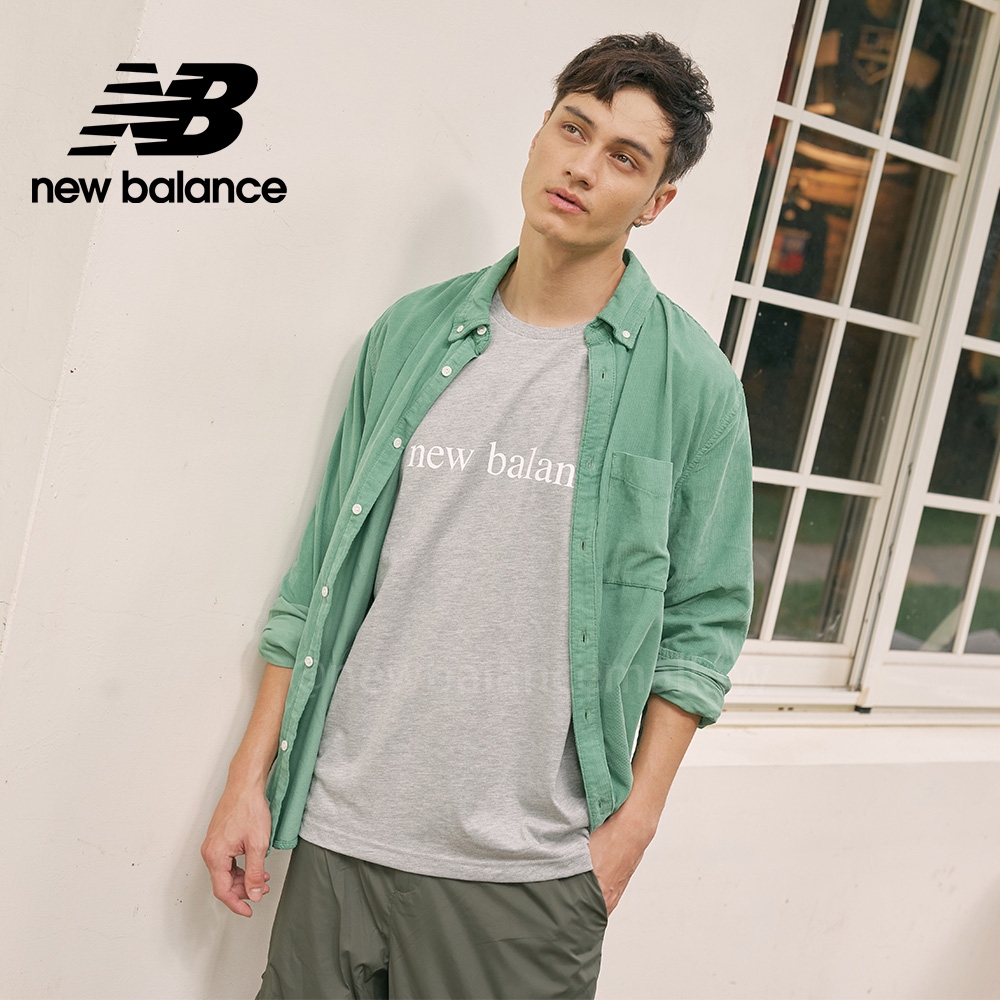 [New Balance]NB短袖上衣_男性_灰色_AMT21566AG