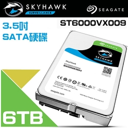 昌運監視器 Seagate希捷SkyHawk監控鷹 (ST6000VX009) 6TB 3.5吋監控系統專用硬碟
