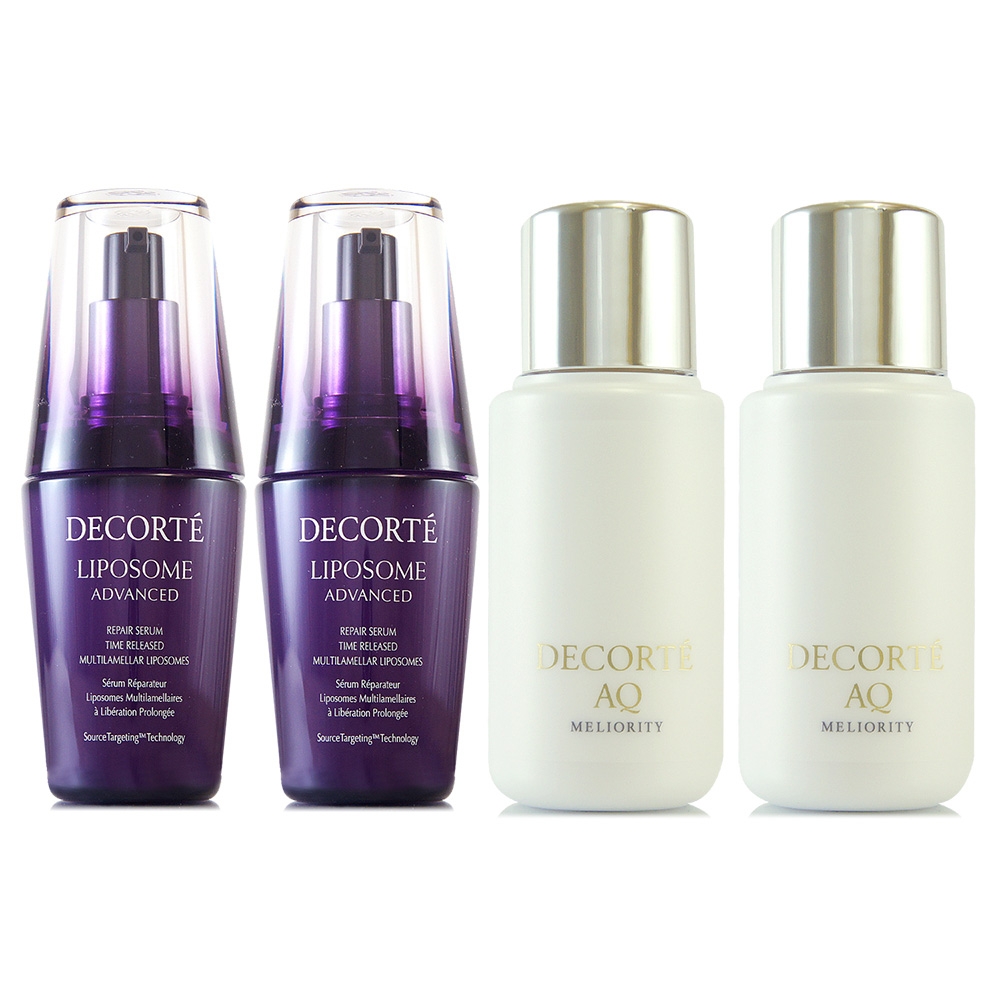 *COSME DECORTE黛珂 超微導全能修護精粹12ml*2+AQ完美精質極燦全能露50ml*2(效期2025/10) (正統公司貨 最新版保濕美容液)