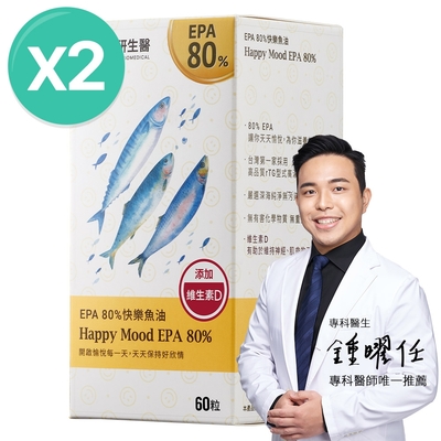 【大研生醫】EPA 80%快樂魚油軟膠囊(升級添加D3)x2