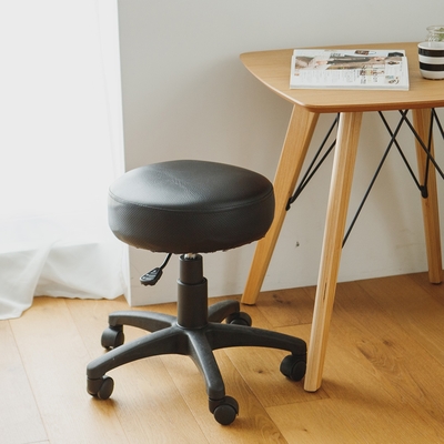完美主義 獨立筒坐墊皮革電腦椅/升降/旋轉/圓形工作椅/辦公椅/書桌椅-DIY(3色)