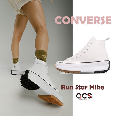 Converse 帆布鞋 Run Star Hike 男鞋 女鞋 白 高筒 休閒 經典 鋸齒鞋 匡威