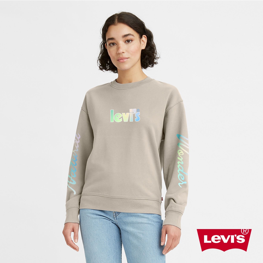 Levis 女款 寬鬆版大學T / 漸層Logo