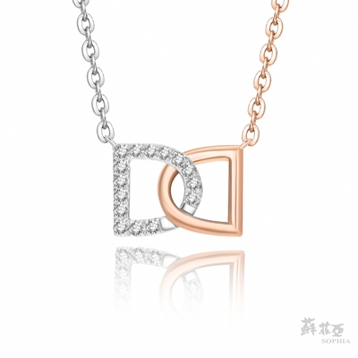 SOPHIA 蘇菲亞珠寶 - 雙D纏綿 14K雙色 鑽石套鍊