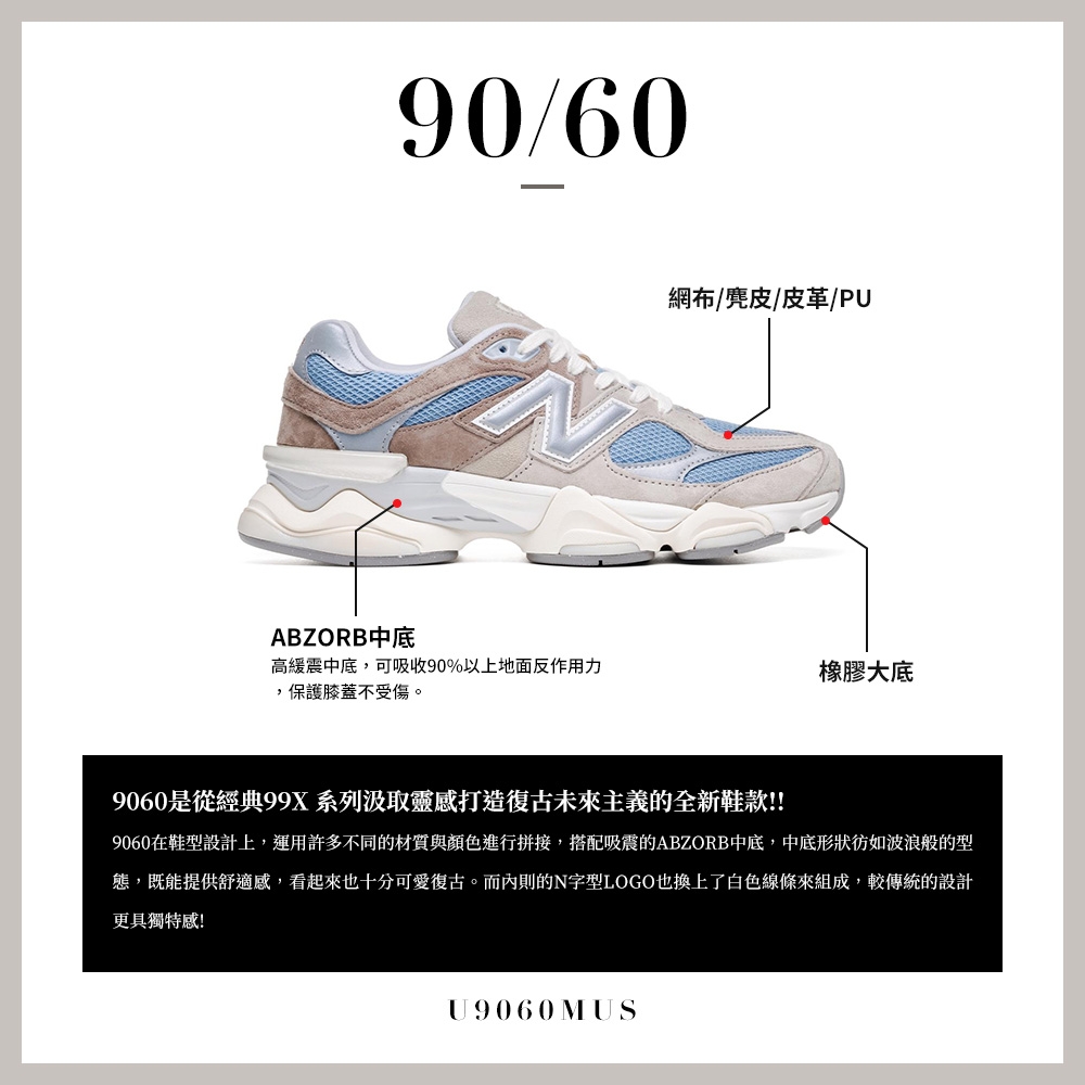 IU著用款[New Balance]復古鞋_中性_灰色_U9060MUS-D楦| 休閒鞋| Yahoo