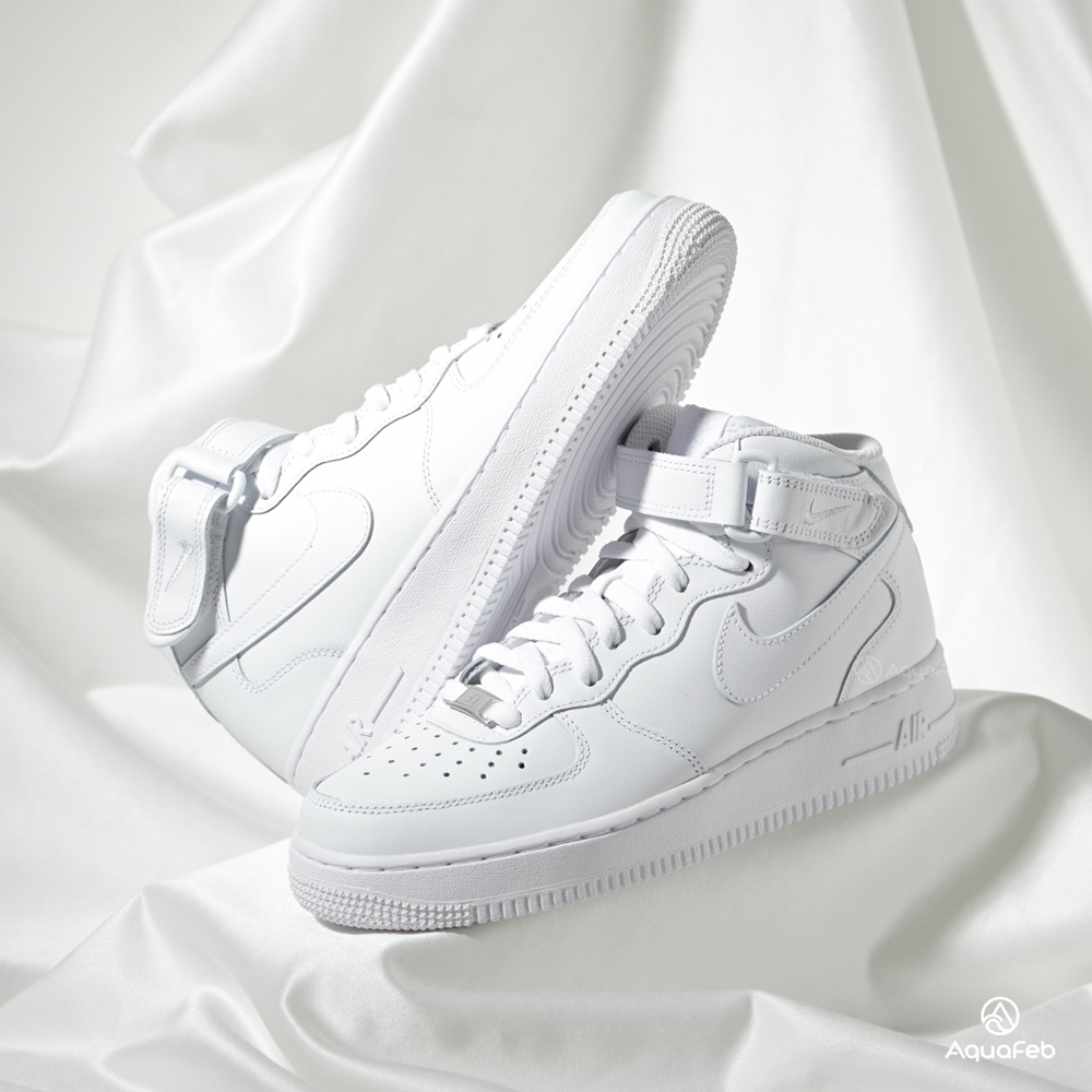 Nike Air Force 1 AF1 Mid 女鞋白色經典簡約中筒運動休閒鞋DD9625-100