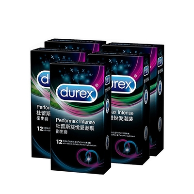 【Durex杜蕾斯】雙悅愛潮裝保險套12入*5盒