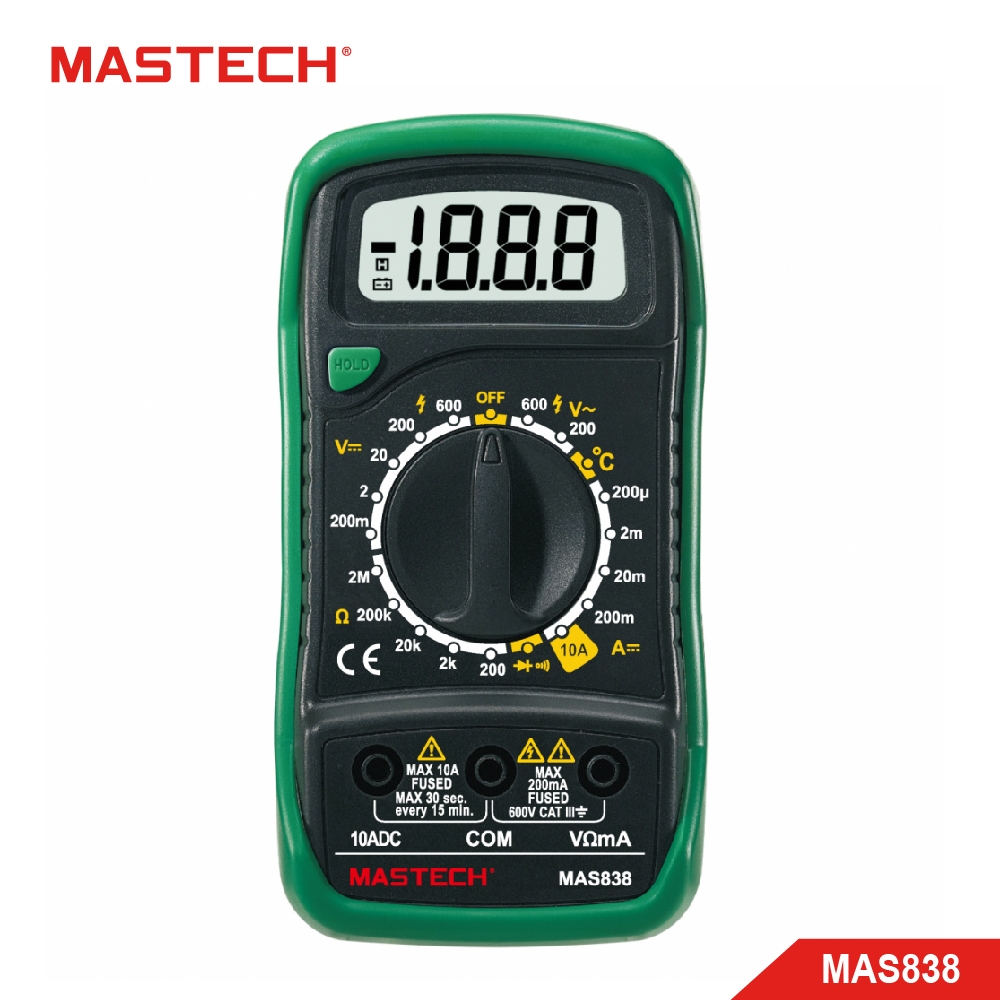 MASTECH 邁世 MAS838 數字萬用表 溫度測量 現貨