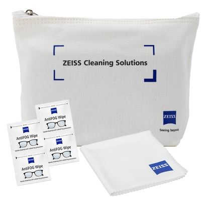 蔡司 Zeiss AntiFog Wipes 防霧拭鏡紙 100張 (含原廠帆布包) + 拭鏡布