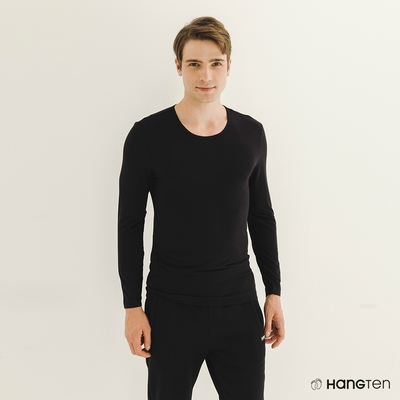 Hang Ten-男裝-恆溫多功能-ECO環保纖維親膚暖溫衣-黑色