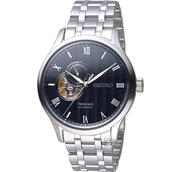 SEIKO 精工 Presage 沉穩風格羅馬開芯機械腕錶(SSA377J1/4R39-00W0D)-41mm ˍSK040