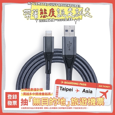 Panasonic 編織充電傳輸線USB2.0 TYPE-A TO LIGHTNING(1M)