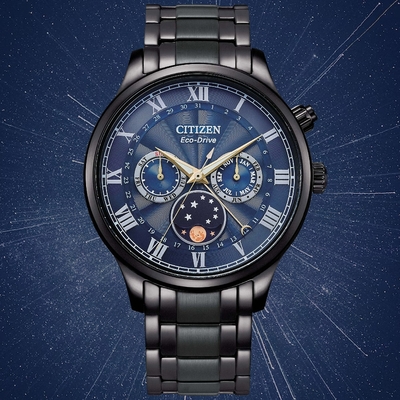 citizen星辰 gent s系列 亞洲限定 光動能月相腕錶 母親節 禮物 42mm/ap1055-87l