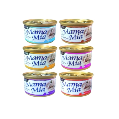 SEEDS聖萊西-MamaMia貓餐罐 85g x 48入組(購買第二件贈送寵物零食x1包)