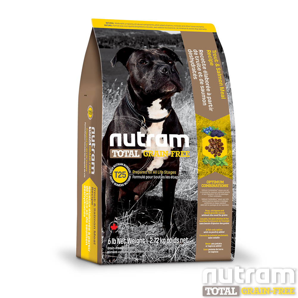 Nutram紐頓 T25無穀潔牙犬 鮭魚配方 犬糧 11.34公斤