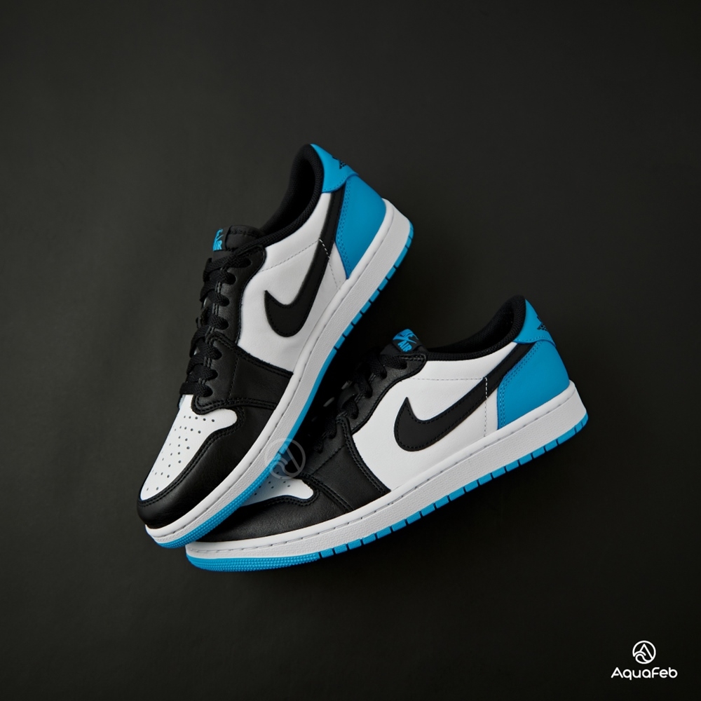 Nike Air Jordan 1 Retro Low OG 男鞋黑白藍色經典低筒運動休閒鞋