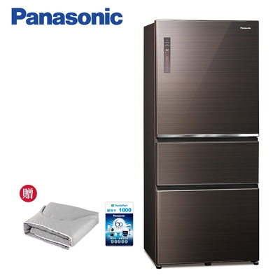 Panasonic 國際牌610公升一級能效玻璃三門變頻冰箱(翡翠棕)-NR-C611XGS-T