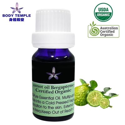 Body Temple 有機佛手柑芳療精油-抗光敏(Bergamot Bergaptene-free)10ml