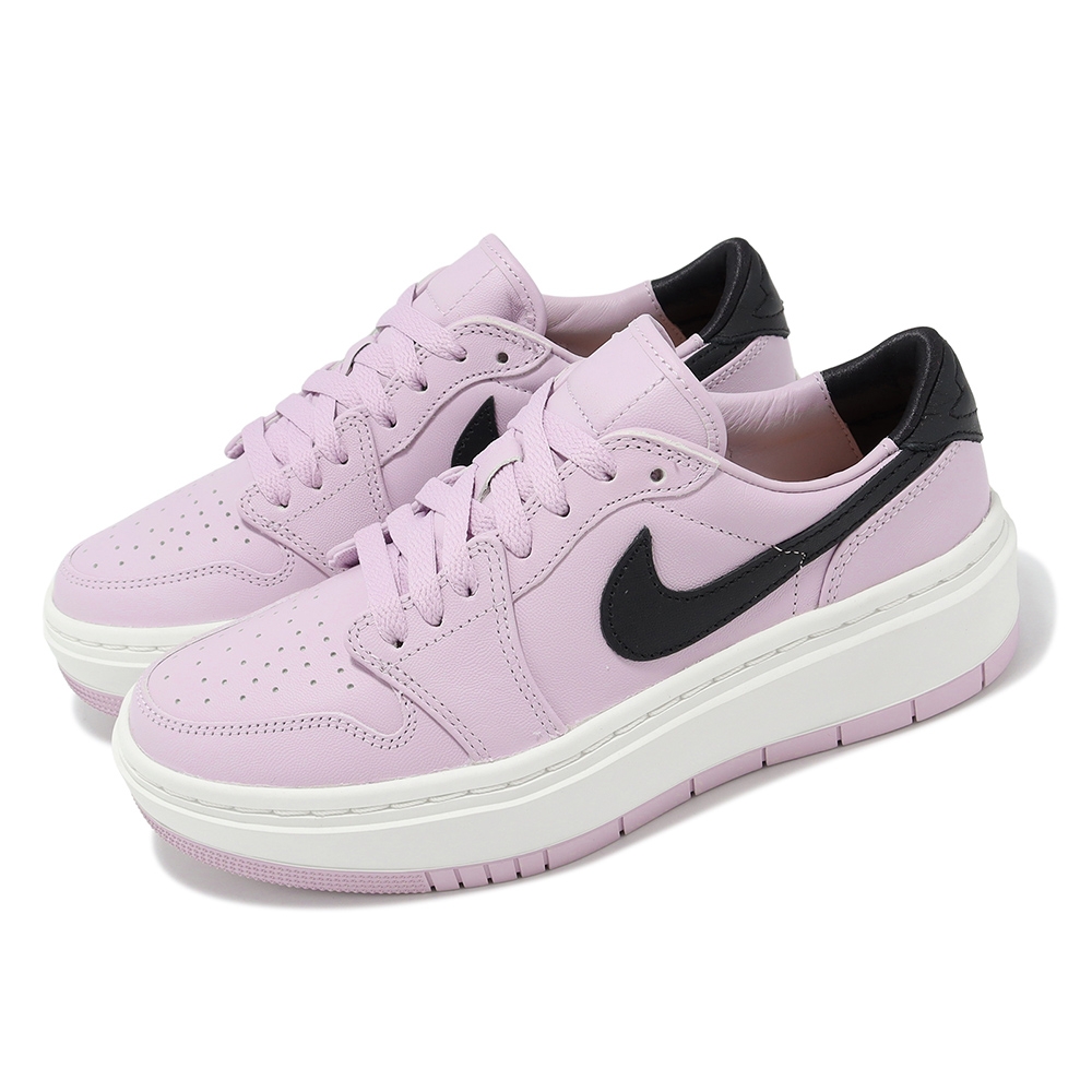 Nike 休閒鞋 Wmns Air Jordan 1 Elevate Low 女鞋 粉 黑 厚底 皮革 AJ1 DH7004-501