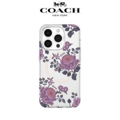 【COACH】iPhone 15 Pro MagSafe 精品手機殼 牡丹
