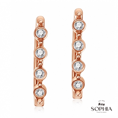 SOPHIA 蘇菲亞珠寶 - 茉伊拉 14K玫瑰金 鑽石耳環
