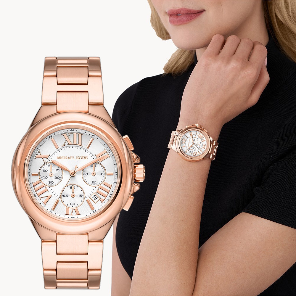 Michael Kors MK Camille 時尚三眼計時女錶新春送禮-43mm MK7271