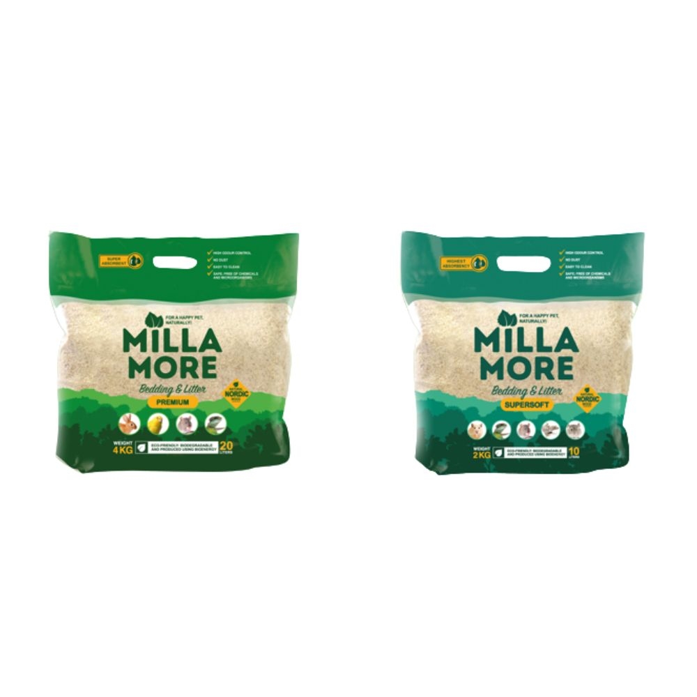 MOMI摩米-MILLAMORE美麗多木質墊料 大顆粒/小顆粒 2KG x 2入組(購買二件贈送全家禮卷100元*1張)