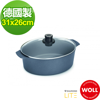 【德國WOLL】Diamond Lite Induction 新鑽石系列31*26CM不沾湯鍋(含蓋)