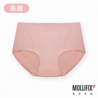 Mollifix 瑪莉菲絲 好動不卡卡高腰運動無痕內褲 (溫柔粉)、開運內褲