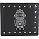 MCM Roboter 機器人鉚釘裝飾牛皮對折短夾(黑色) product thumbnail 1