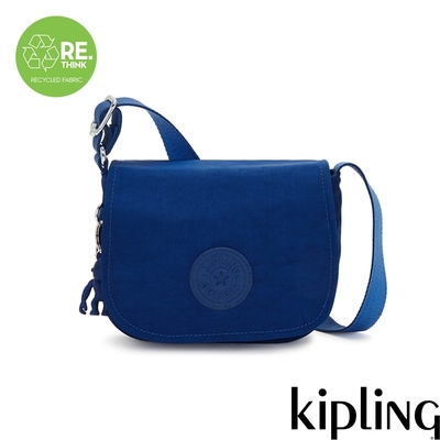 Kipling 夏日靛青藍掀蓋式小肩背包-LOREEN MINI