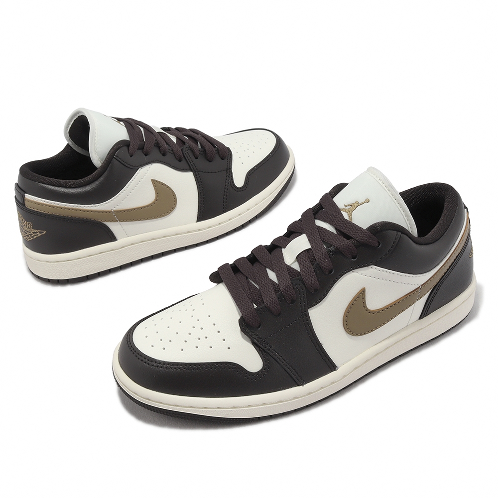 Nike 休閒鞋Wmns Air Jordan 1 Low 女鞋男鞋黑焦糖色AJ1 喬丹一代