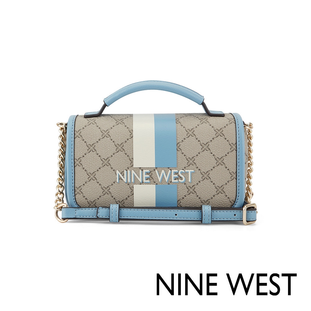 NINE WEST DELAINE迷你拼接斜背包-拼接藍(127378)