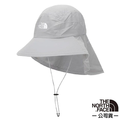 The North Face 中性款 HORIZON MULLET BRIMMER 輕質透氣遮陽登山健行遮陽帽_淺灰 N